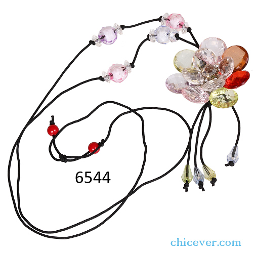 Halskette, Acryl Perlen, Handarbeit, Länge verstellbar, 6544 - zum Schließen ins Bild klicken